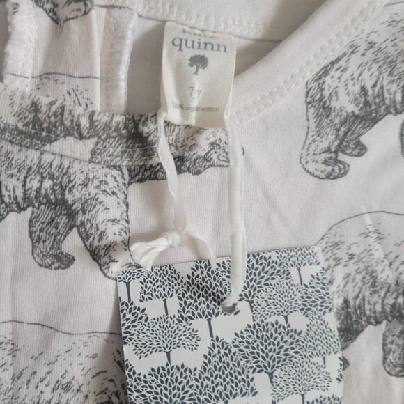 Kate Quinn Organic Cotton Ruffle-Shoulder Dress / Top — Polar Bear Print, Size 7 - Picture 2 of 3